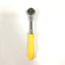 【中古】 Snap-on スナップオン スイベルラチェット FHCNFD72 差込み角9.5mm 3/8 イエロー 工具 ハンドツール △ DW3270