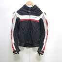 【中古】 KOMINE コミネ レザーメッシュジャケット チタニーテ2 Lサイズ ブラック バイクウェア ◇TA2961