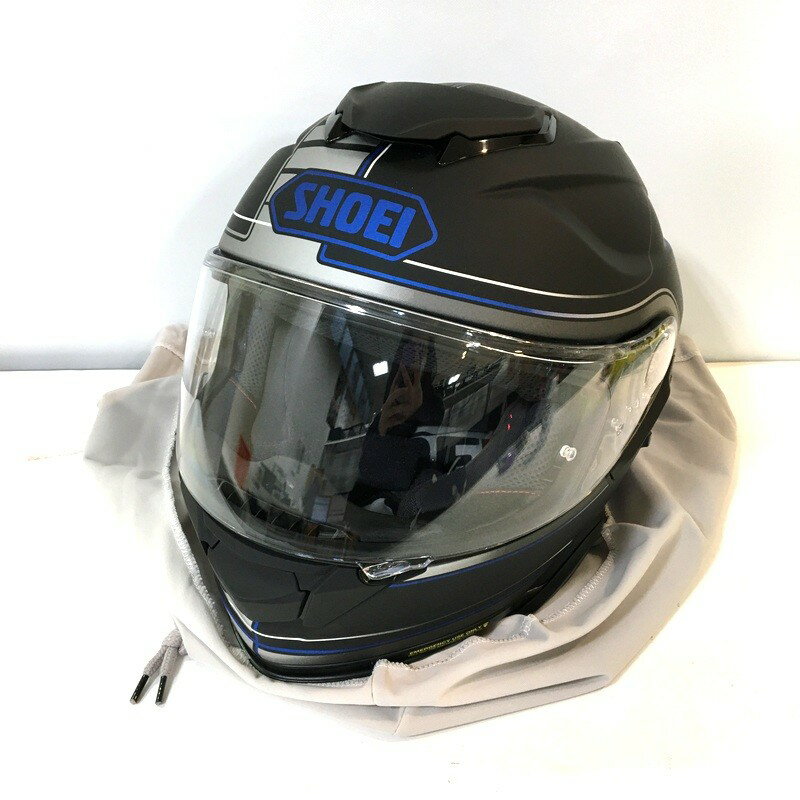 【中古】SHOEI ショウエイ GT-Air2 CROSSBAR フルフェイスヘルメット 除菌消臭済 Lサイズ ブルー ブラック バイク用品 ◇TA3853