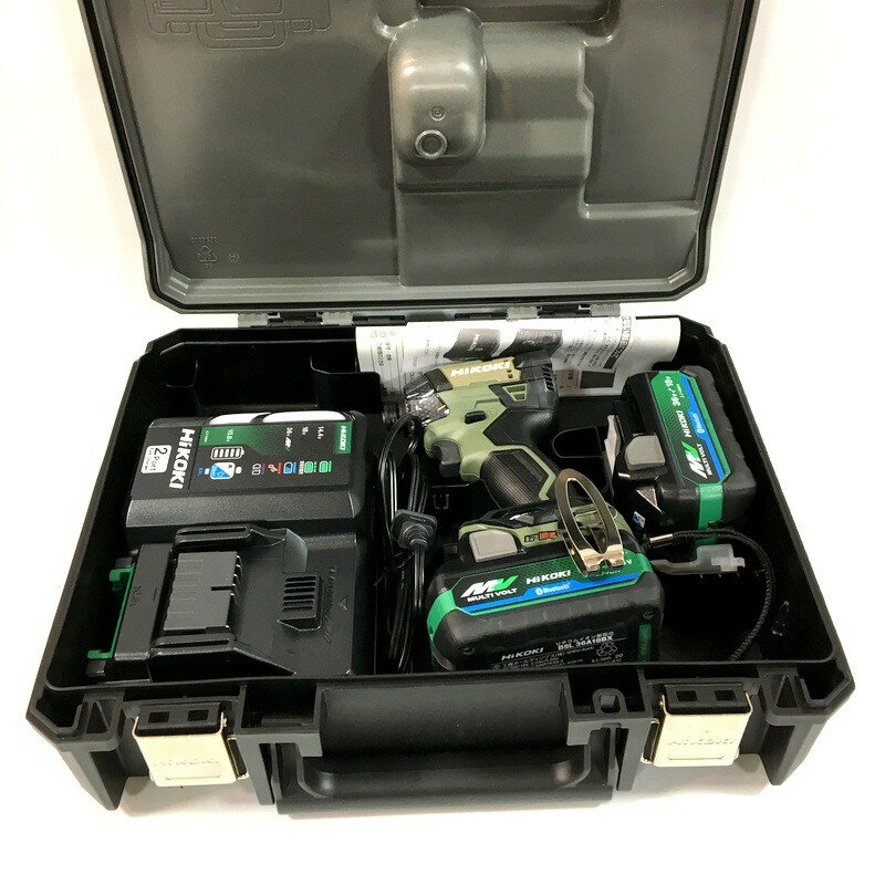 【中古】HiKOKI ハイコーキ コードレスインパクトドライバ WH36DD(2XHGSZ) フルセット フォレストグリーン 未使用△ DW3703