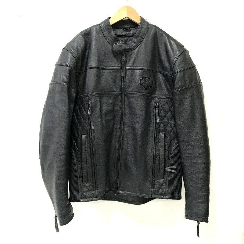 ハーレー シングルライダース ブラック 本革 オフィシャル レザージャケット 人気】ハーレーダビットソン レザージャケット ライダース M ブラック