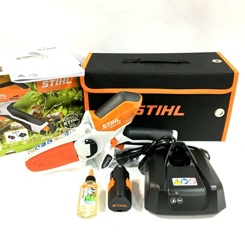 【中古】 STIHL スチール バッテリーガーデンカッター GTA26 バッテリー 充電器付 未使用△ DW3805