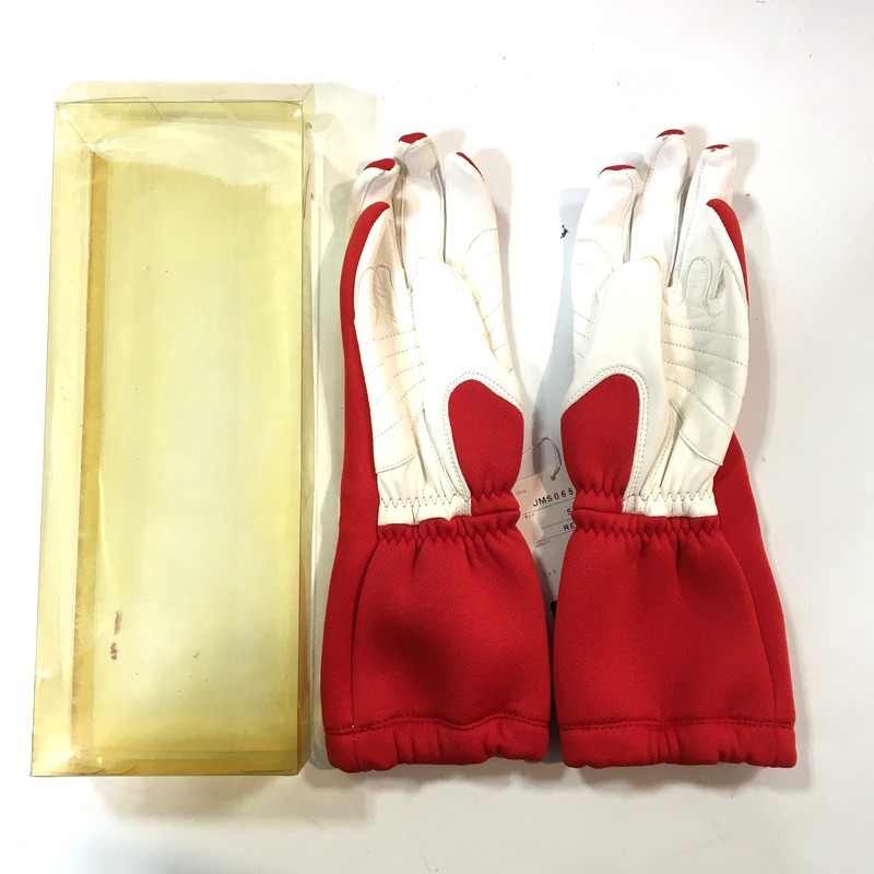 【中古】DESCENTE デサント JMS0650 レーシングカートグローブ Sサイズ レッド 手袋 バイク用品 ◇TA4077