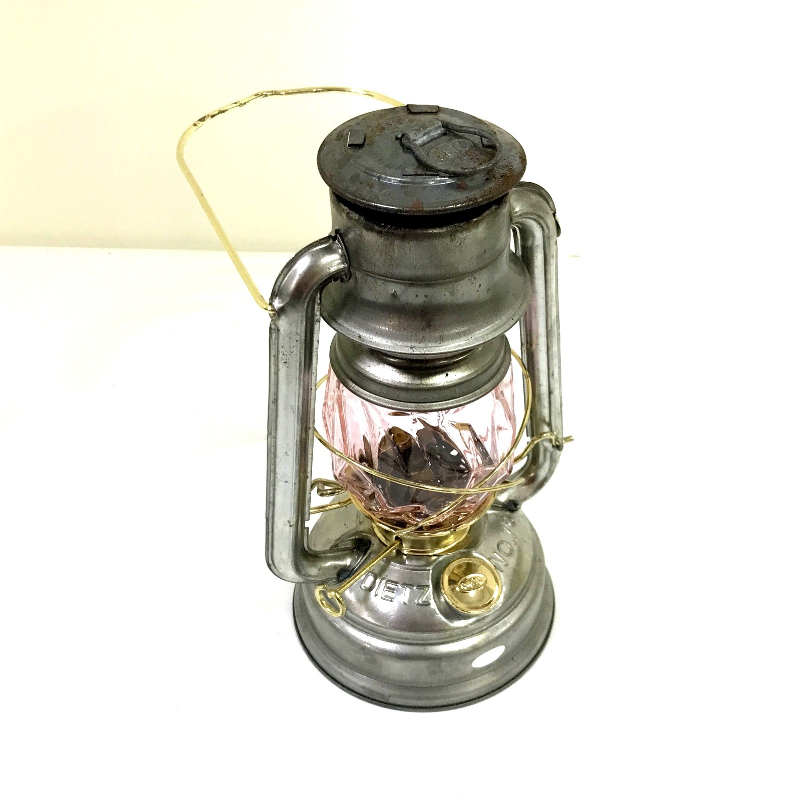 乐天商城 - 【中古】DIETZ デイツ ハリケーンランタン #D78 MARS ブリキ+イワタデンキ クラッシュアイス ピンク ランタン ◇TA4360