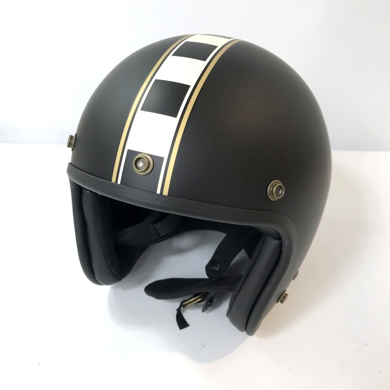 乐天商城 - 【中古】RIDEZ ライズ TQM ジェットヘルメット 自動二輪用 Mサイズ マットブラック バイク用品 ◇TA4469