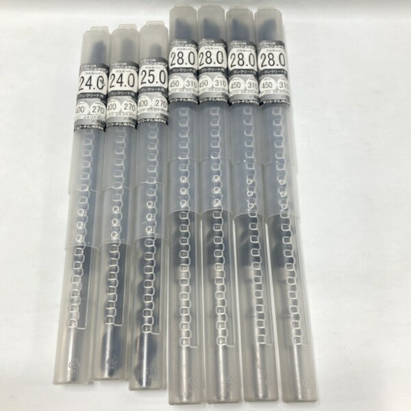 乐天商城 - 【中古】サンコーテクノ オールドリル パワージェックス 未使用 7本セット コンクリート用 六角軸 ハンマードリル用 PJH-24.0×400 PJH-25.0×400 PJH-28.0×450 ★DT195