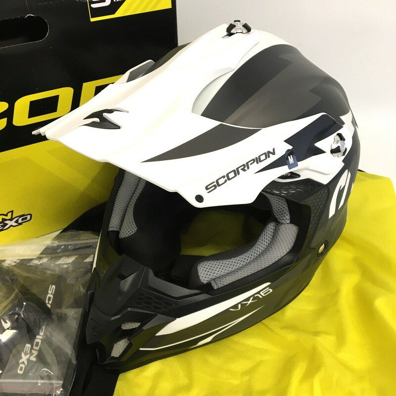 Rakuten - 【中古】SCORPION スコーピオン VX-16 EVO AIR SLANTER オフロードヘルメット Mサイズ マットブラック バイク用品 ◇TA4496