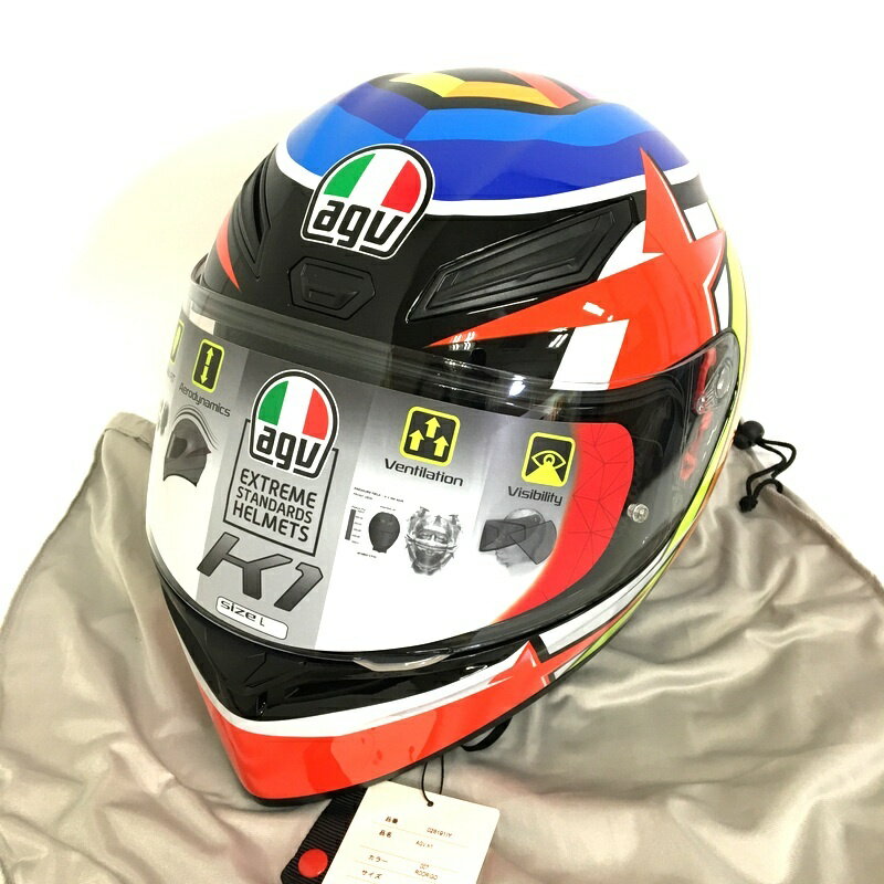 乐天商城 - 【中古】AGV エージーブイ K1 フルフェイスヘルメット 除菌消臭済 Lサイズ 007-RODRIGO バイク用品◇TA4541