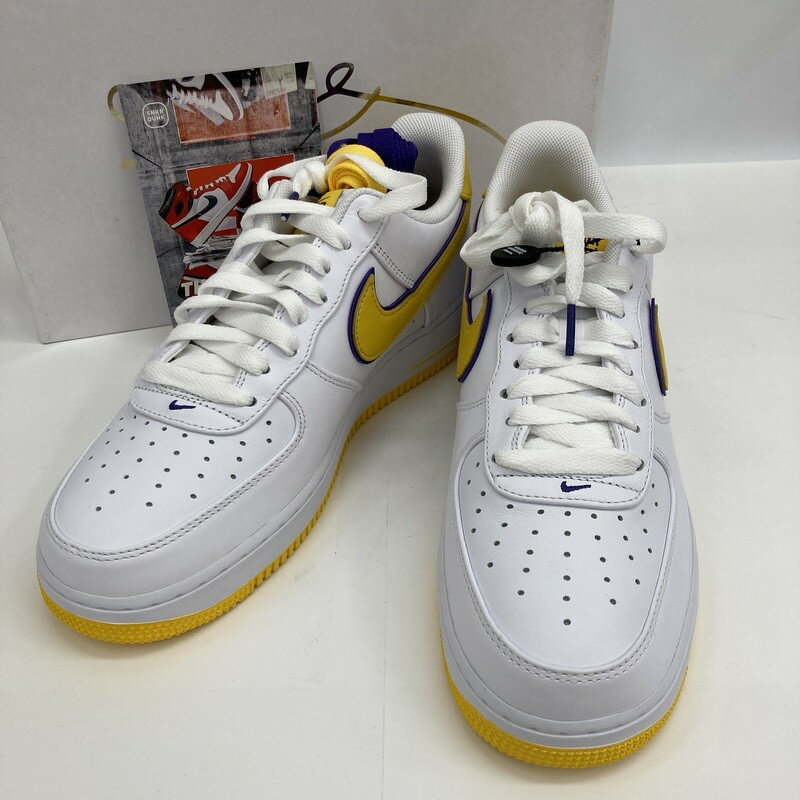 NIKE × Kobe Bryant Air Force 1 Low Retro QS FZ1151-100 スニーカー 新品同様 ローカット 28cm メンズ ホワイト イエロー 靴 ★SS80