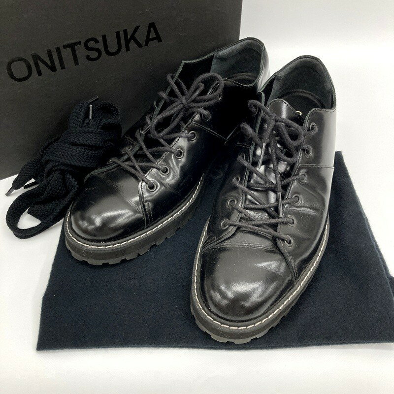Rakuten - 【中古】Onitsuka Tiger オニツカタイガー THE ONITSUKA ジ・オニツカ レースアップ・ロー 1181A513 ドレスシューズ 26cm メンズ ブラック 靴 ★SS175