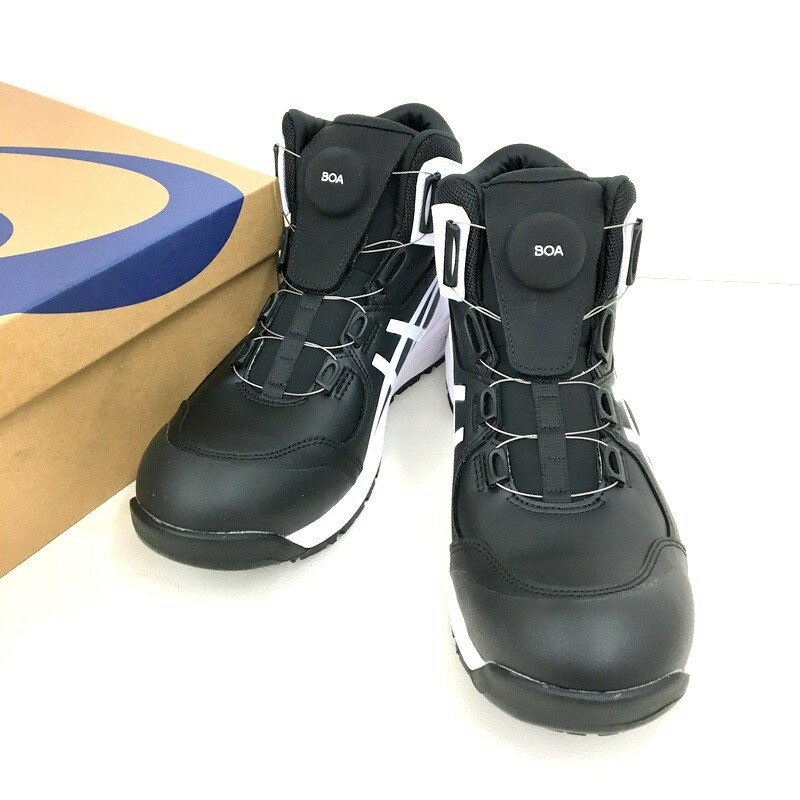 Rakuten - 【中古】asics アシックス ウィンジョブ CP304 BOA ブラック×ホワイト 27.0cm 1271A030.001-27.0 未使用 ★DT313