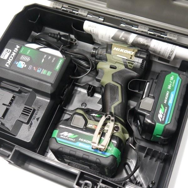 Rakuten - 【中古】HiKOKI ハイコーキ コードレスインパクトドライバ WH36DD(2XHGSZ) フォレストグリーン フルセット 36V マルチボルト 未使用★DT353