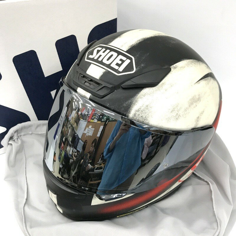 Rakuten - 【中古】 SHOEI ショウエイ Z-7 BRAWN TC-1 フルフェイスヘルメット Lサイズ ミラーシールド着用 バイク用品 ★TA437