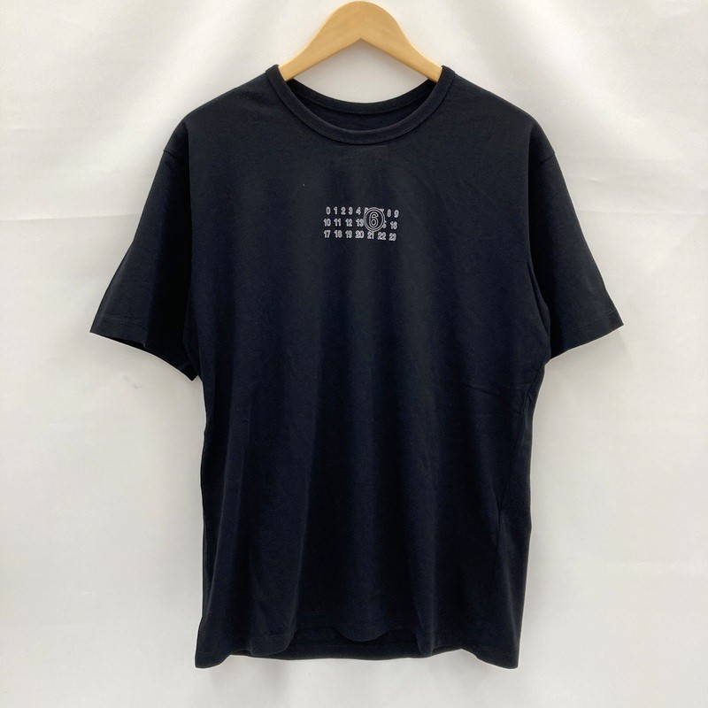 乐天商城 - 【中古】 MM6 エムエムシックス ナンバリングTシャツ SH0GC0057 新品同様 半袖 Mサイズ メンズ ブラック ★SS416