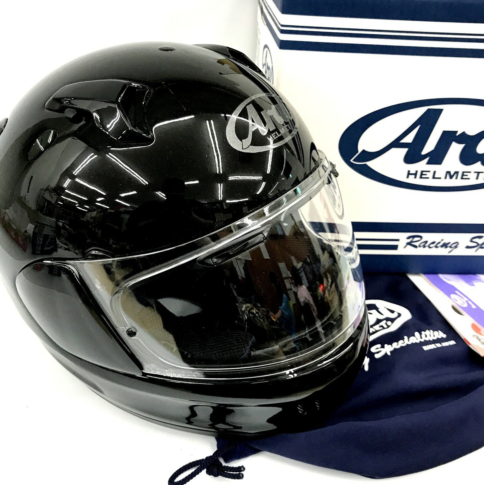 Rakuten - 【中古】Arai アライ XD グラスブラック Mサイズ フルフェイス ヘルメット ★TA459