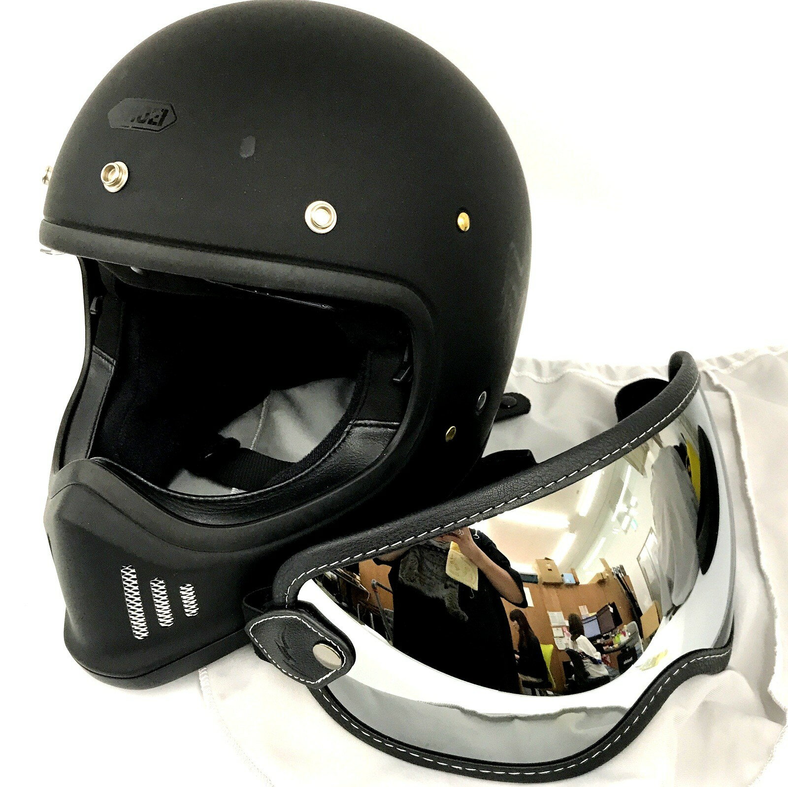 乐天商城 - 【中古】SHOEI ショウエイ EX-ZERO マットブラック Mサイズ フルフェイス ヘルメット ゴーグル付 バイク バイク用品★TA569