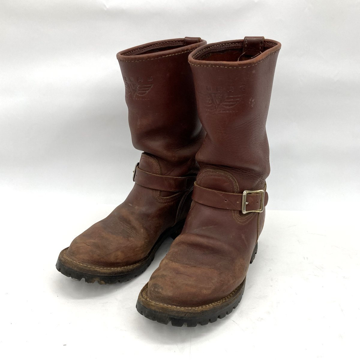 Rakuten - 【中古】VIBERG ヴァイバーグ エンジニアブーツ ENGINEER BOOTS ターンアップトゥ 約26.5cm ブラウン 靴 ★SS542