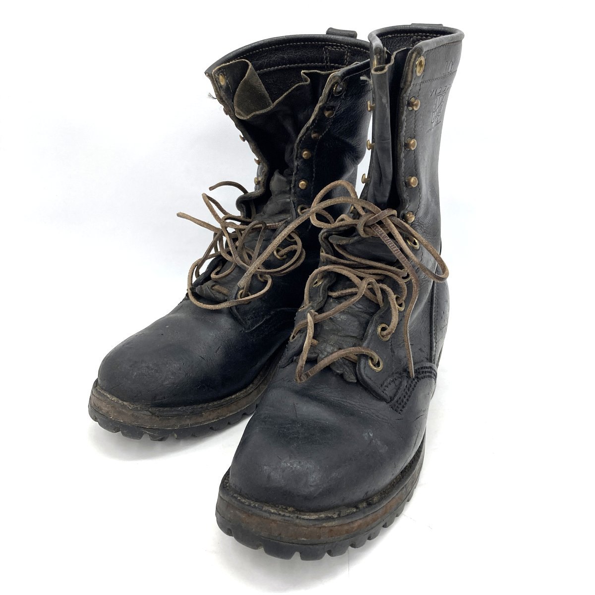 乐天商城 - 【中古】VIBERG BOOT ヴァイバー ヴァイバーグ レースアップブーツ 10D 28cm相当 編み上げ ワークブーツ カナダ製 ブラック 靴★ SS502