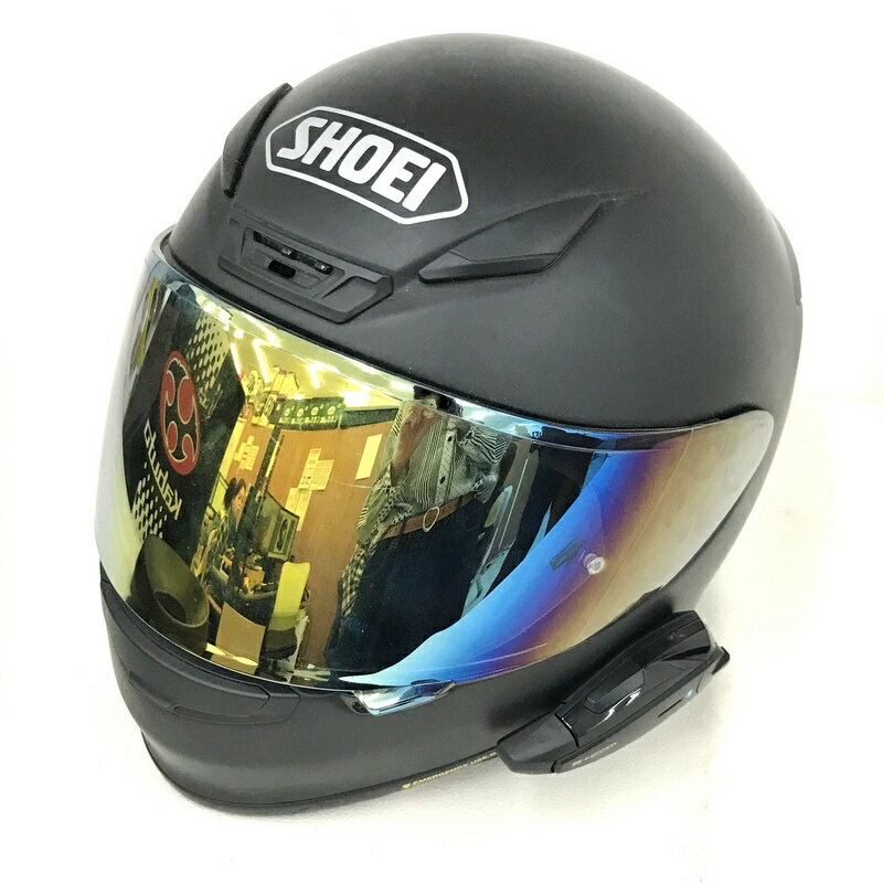 Rakuten - 【中古】SHOEI ショウエイ Z-7 フルフェイスヘルメット マットブラック XLサイズ ミラーシールド着用 B+COMインカム付 バイク用品 ★TA564
