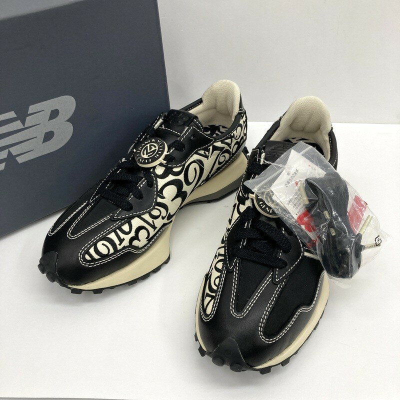 乐天商城 - 【中古】New Balance x Frank Muller ニューバランス フランクミュラー 327 Black スニーカー MS327FMD 25.5cm 新品同様 ブラック ホワイト メンズ 靴 ★SS520