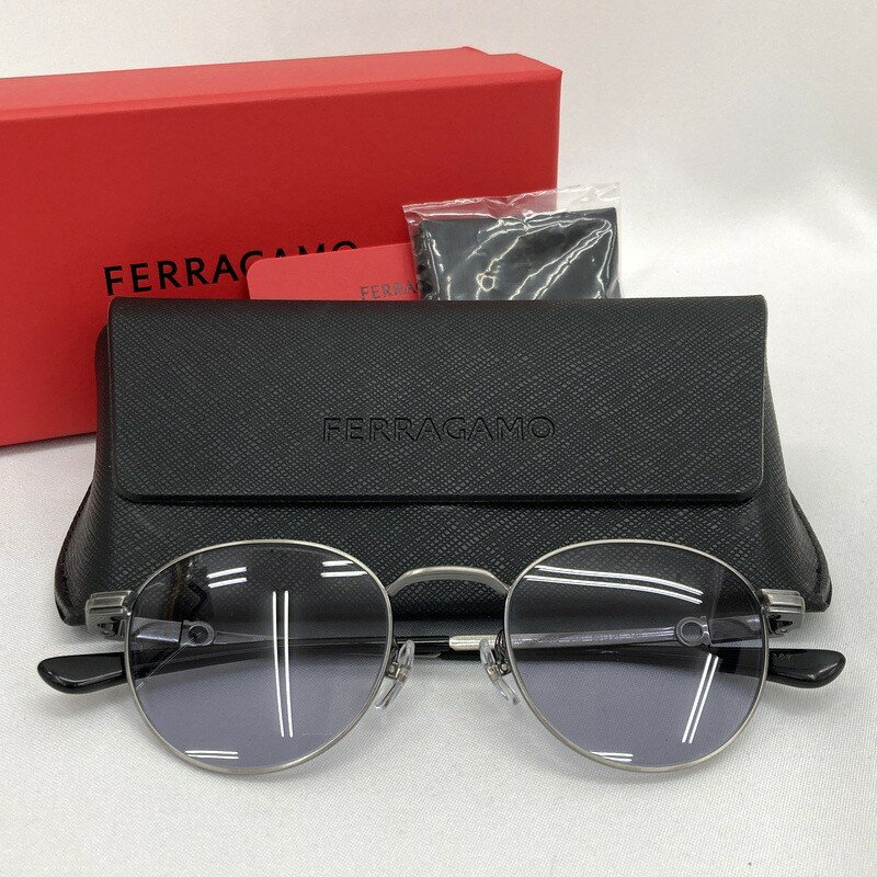 Rakuten - 【中古】 Salvatore Ferragamo × 999.9 サルヴァトーレ・フェラガモ フォーナインズ サングラス SF9008 50□21-146 アイウェア 男女兼用 シルバー 眼鏡 ★SS502