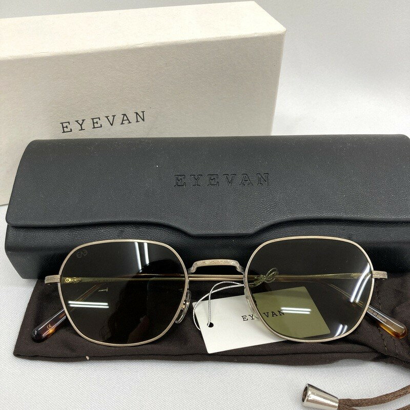 乐天商城 - 【中古】 EYEVAN アイヴァン Henley ヘンリー サングラス 49□23-145 アイウェア 男女兼用 ブラウン 眼鏡 ★SS504