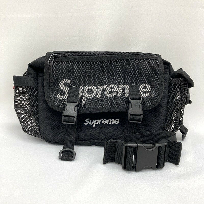 Rakuten - 【中古】Supreme シュプリーム 20SS Waist Bag ウエストバッグ 容量6L ロゴ ストリート 男女兼用 鞄 ブラック ★SS491