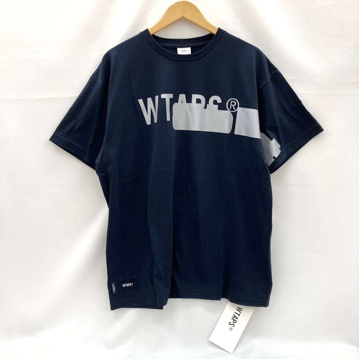 乐天商城 - 【中古】 WTAPS ダブルタップス Tシャツ VSN 半袖 クルーネック ネイビー サイズ02 Mサイズ相当 日本製 古着 トップス ★SS544