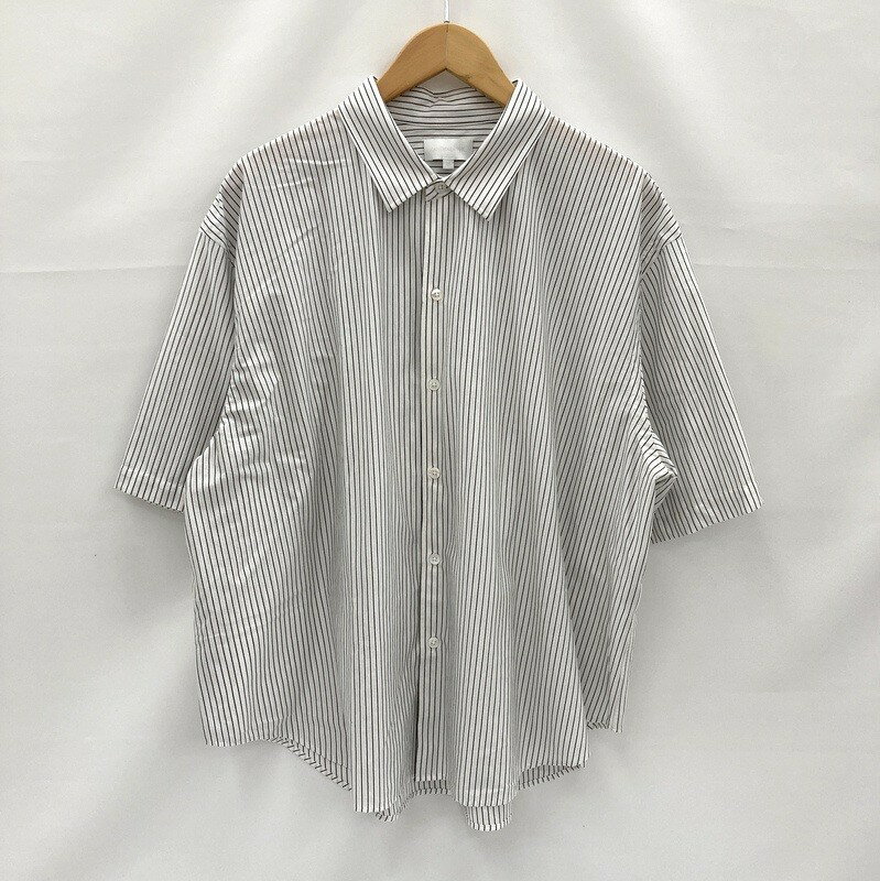 乐天商城 - 【中古】KANEMASA PHIL カネマサフィル 46G Atmosphere Stripe S/S Shirt アトモスフィア ストライプ半袖シャツ KM25S-027PBLACK 美品 Mサイズ メンズ ブラック トップス ★SS667