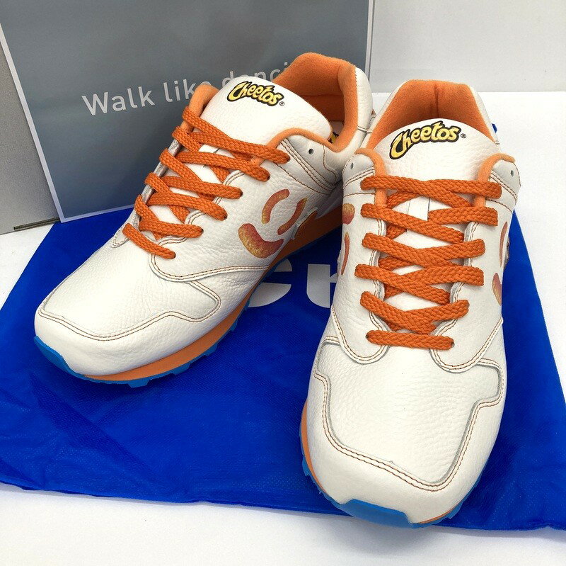 SANGACIO × CHEETOS サンガチオ にゅーず チートス スニーカー 新品同様 26cm メンズ ホワイト オレンジ 靴 ★SS706
