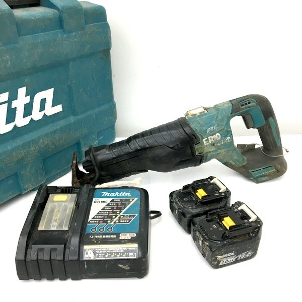 商品情報 メーカー マキタ(Makita) JANコード 0088381828109 型番 JR147DRG ブランド マキタ(Makita) 　商品詳細&nbsp; マキタ 充電式レシプロソー JR147DRG フルセット 中古品です。 本体、ケースともに使用、保管に伴うキズや汚れ、マジックの記載やサビなどがかなりございます。 バッテリーの充電回数は61回と183回です。 画像にあるものが全てです。 【※写真にないものは付属しておりません】 簡単な動作チェックはしておりますが、実際の現場作業の様な長時間の動作確認はしておりません。 ご理解の上お願い致します。 記載外の不具合や欠品部品が発生する場合がございます。 お客様都合による返品・交換は受け付けておりませんので、ご了承ください。 本商品を実際に使用されての事故、ケガ等につきましては当方は責任を負いかねます。 商品につきましての詳細は、メーカーホームページ等でお調べの上でご購入をお願いいたします。IT8XQSF2SLXK お取引について 商品発送 入金確認後、1～3営業日以内に発送いたします。 その他の注意事項 【領収書につきまして】 ・領収書は注文履歴からご自身での発行をお願いしております。 ・宛名はご注文者名、但書はご購入頂いた商品名が記載されます。 【送料につきまして】 ・商品を複数個ご購入の場合、個数ごとに送料が発生します。 ・送料はご注文後に店舗側で修正し、個数分のご請求となります。 予めご了承下さいますようお願いいたします。