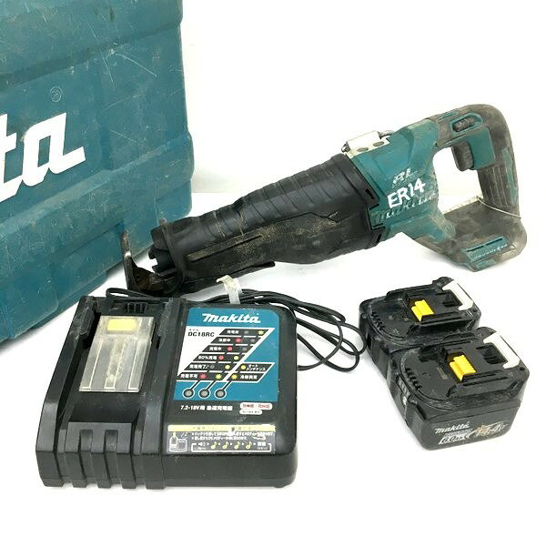 【中古】makita マキタ 充電式レシプロソー JR147DRG フルセット 14.4V ★DT981