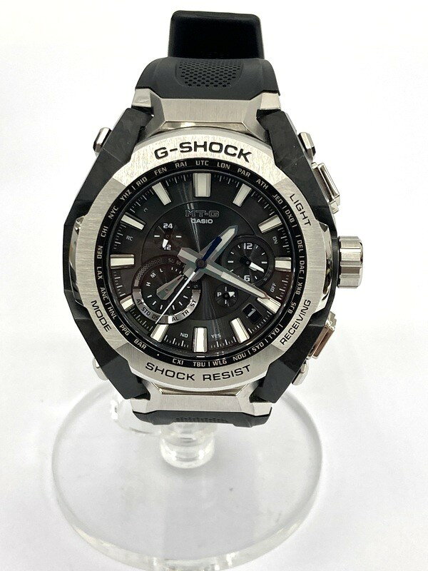 福井の買取販売 サンステップの【中古】CASIO カシオ G-SHOCK 腕時計 MTG-B4000-1AJF MT-G 美品 箱付き Bluetooth 電波ソーラー ブラック シルバー ★SS1075｜アングル2