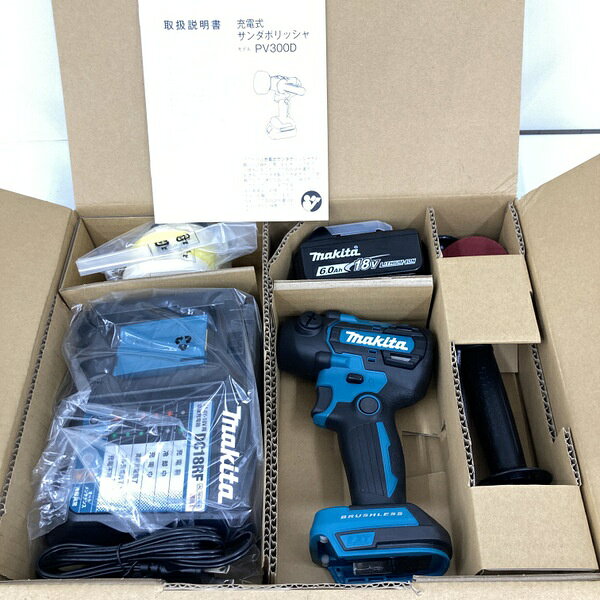 商品情報 メーカー マキタ(Makita) JANコード 0088381735216 型番 ブランド マキタ(Makita) 　商品詳細&nbsp; マキタ(Makita) 充電式サンダポリッシャ　 PV300DRG　 18V6Ah バッテリ・充電器付 バッテリーの充電回数が1回のみの未使用に近い品物です。 概ね美品ですが保管時についた多少の汚れ、キズ等はございます。 簡単な動作チェックはしておりますが、実作業での動作確認は行っておりません。ご了承の上でお願いします。 記載外の不具合、欠品部品に気付かない場合もございます。 画像にある物が全てです。現状でのお渡しです。 本商品を実際に使用されての事故、ケガ等につきましては当方は責任を負いかねます。ITYNS9X5JI16 お取引について 商品発送 入金確認後、1～3営業日以内に発送いたします。 その他の注意事項 【領収書につきまして】 ・領収書は注文履歴からご自身での発行をお願いしております。 ・宛名はご注文者名、但書はご購入頂いた商品名が記載されます。 【送料につきまして】 ・商品を複数個ご購入の場合、個数ごとに送料が発生します。 ・送料はご注文後に店舗側で修正し、個数分のご請求となります。 予めご了承下さいますようお願いいたします。