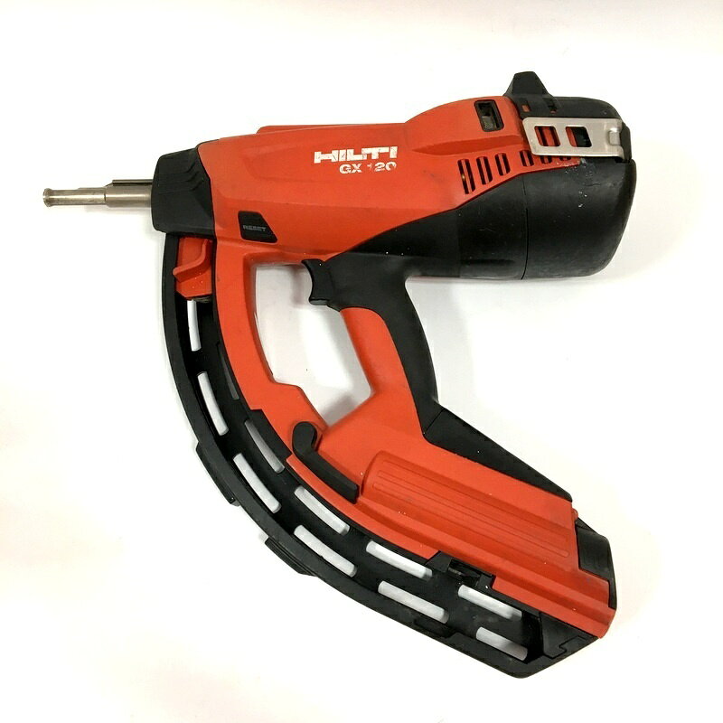 商品情報 メーカー JANコード 型番 ブランド 　商品詳細&nbsp; HILTI ガス式鋲打ち機 GX120 GM40 中古品です。 使用、保管に伴うキズや汚れ等ございます。 記載外の不具合、欠品部品に気付かない場合もございます。 画像にある物が全てです。現状でのお渡しです。 状態と合わせて画像にてご確認ください。 本商品を実際に使用されての事故、ケガ等につきましては当方は責任を負いかねます。 簡単な動作チェックはしておりますが、実作業での動作確認は行っておりません。 ご納得の上でご購入をお願いいたします。ITCG2NLVNKVX お取引について 商品発送 入金確認後、1～3営業日以内に発送いたします。 その他の注意事項 【領収書につきまして】 ・領収書は注文履歴からご自身での発行をお願いしております。 ・宛名はご注文者名、但書はご購入頂いた商品名が記載されます。 【送料につきまして】 ・商品を複数個ご購入の場合、個数ごとに送料が発生します。 ・送料はご注文後に店舗側で修正し、個数分のご請求となります。 予めご了承下さいますようお願いいたします。