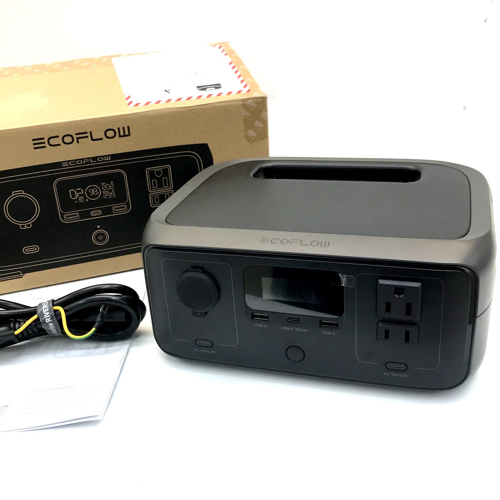 【中古】EcoFlow エコフロー ポータブル電源 RIVER 3 EF-RV-H01-1 蓄電池 防災 ★TA2120 auc-sunstep-10243329 福井の買取販売 サンステップ パッケージ画像