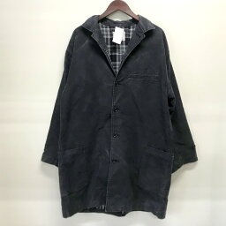 【中古】 ポータークラシック モールスキン コート チェック柄 裏地 MADE IN JAPAN メンズ サイズ1 グレー系 PORTER CLASSIC アウター A1274◆