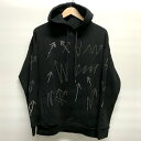 【中古】 ロアーガンズ KNIT HOODIE ARROW STADS フリーダムニットフーディー 22SGB-09 アロースタッズ メンズ サイズ1 S相当 ブラック系 roarguns トップス A1212◆(4)