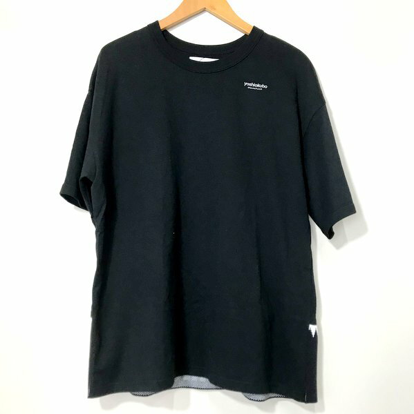 【中古】 ヨシオ クボ WARRIOR MONK ウォリアーモンク Tシャツ 半袖カットソー カジュアル メンズ サイズ2 Mサイズ相当 タグ付き ブラック系 yoshio kubo トップス A2085◆