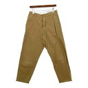 【中古】 YAECA ヤエカ CHINO CLOTH PANTS WIDE TAPERED 10643 チノクロス テーパードパンツ コットン 日本製 メンズ サイズ30 カーキ系 ボトム DM8331■