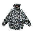 【中古】 シュガーヒル FLOWER CAMO PARKA 美品 アノラックパーカー ミリタリー 花柄 BLUE CAMO メンズ サイズ2 フラワーカモフラージュ SUGARHILL アウター DM8841■