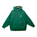 F/CE. エフシーイー BACK LOGO HOODIE バックロゴフーディ スウェット パーカー トレーナー オーバーサイズ 裏毛 メンズ Sサイズ グリーン トップス DM9125■