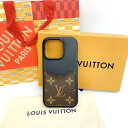 【中古】 LOUISVUITTON ルイヴィトン iPhone 14 PRO バンパー M81998 モノグラム アイフォンケース スマホケース スマホカバー 男女兼用 ブラック ブラウン 服飾雑貨 DF9291■