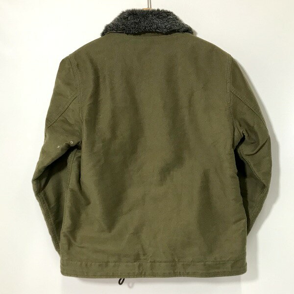 【中古】 Varde77 9019AW ST JC01 デッキジャケット カジュアル ミリタリー フライトジャケット メンズ 1 カーキグリーン系 バルデ アウター A2989◆