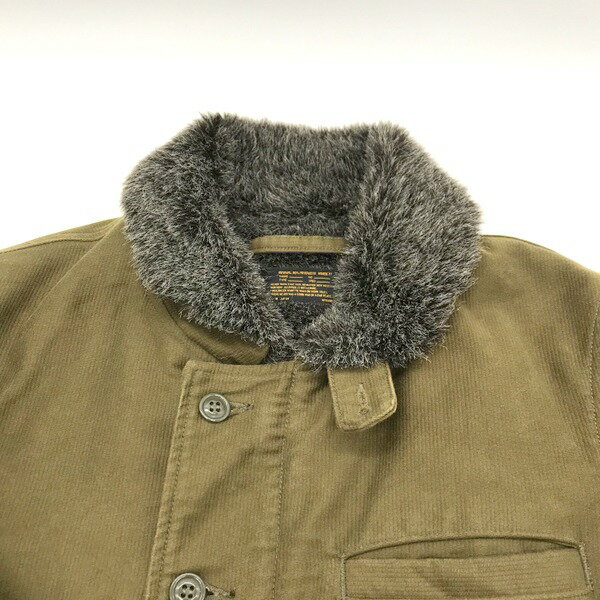 【中古】 Varde77 9019AW ST JC01 デッキジャケット カジュアル ミリタリー フライトジャケット メンズ 1 カーキグリーン系 バルデ アウター A2989◆