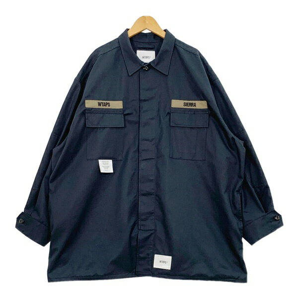 【中古】WTAPS 20SS GUARDIAN JACKET ガーディアン ジャケット 201WVDT JKM04 ブルゾン コート ミリタリー メンズ サイズX/01 ネイビー ダブルタップス アウター DM10118■