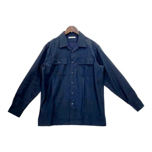 【中古】アフターウィンター OPEN COLLAR LONG SLEEVE SHIRT オープンカラーロングスリーブシャツ 長袖 開襟 メンズ Mサイズ ネイビー after winter トップス DM10249■ 【中古】アフターウィンター OPEN COLLAR LONG SLEEVE SHIRT オープンカラーロングスリーブシャツ 長袖 開襟 メンズ Mサイズ ネイビー after winter トップス DM10249■