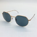 【中古】Ray-Ban RB3565 JACK サングラス 美品 めがね メガネ 眼鏡 伊達 アイウェア メタルフレーム 紫外線防止 ドライブ メンズ ゴールド/ブルー レイバン ジャック 服飾小物 DF9296■