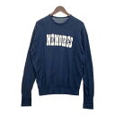 ユニフォームエクスペリメント 21SS MEMOIRES CREWNECK KNIT UE-210014 クルーネック ニット 綿 メンズ 2 M ネイビー uniform experiment トップス DM10513■