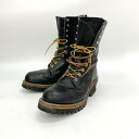 【中古】RED WING PT83 2218 ロガーブーツ ワークブーツ シューズ レースアップ アメリカ製 USA製 メンズ 7 1/2 25.5cm相当 ブラック レッドウィング 靴 DF10936■